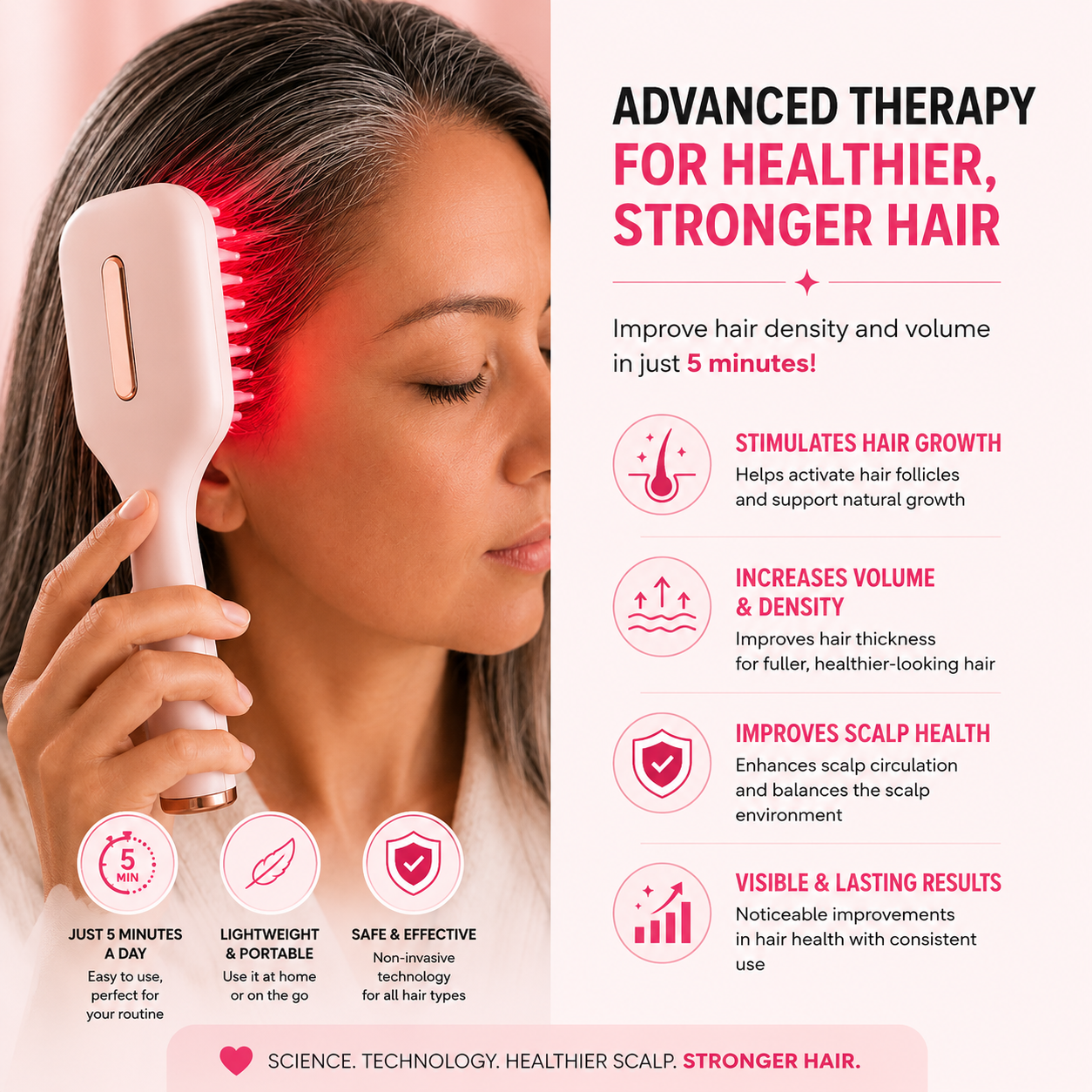 HelivaBrush™ The Natural 3in1 Hair Restoring Brush